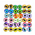 Julie Wang 10mm 100pcs Dragon Eyes Flatback Glass Cabochon Dome Cameo for Artworks Making Jewelry Craft DIY Supplies 0.39inches - size: 10MM-100PCS