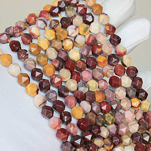MJDCB Best Sellers Natural Stone Beads Faceted Polygon Moonkaite Jasper Crystal Energy Stone Healing Power for Jewelry Making(8mm) - color: Moonkaite Jasper