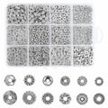 600pcs Silver Spacer Beads for Jewelry Making- 5-8mm Metal Beads Spacer with Storage Box for Bracelets, Necklaces & DIY Crafts - color: Style-A