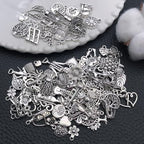 100 Pieces Jewelry Making Charms Pendants for Bracelet Bulk lot Necklace Earrings Keychain Charms Beads DIY Kit Trendy Craft - style: Love Music Leaves