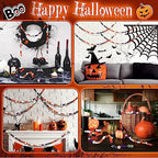 Tradder 200 Pieces Halloween Wood Beads Purple Orange Pumpkin Spider Black Cat Beads Craft for Halloween Home Decoration Jewelry Making DIY - style: Halloween