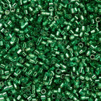 John Bead 25g Cylin Beads Emerald Silver Lined 11/0 Glass Cylindrical Seed Beads for Jewelry Bracelets Necklaces Earrings Making Embroidery - color: Emerald Silver Lined