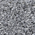 LAIDANLA 1500PCS Acrylic Letter Beads Alphabet Black Letters Silver Round Bead 7×4mm for Jewelry Bracelets Necklaces Key Chains Making - color: L-Black Letter Silver Beads