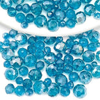 786pcs Crystal Rondelle Faceted Beads 3mm 4mm 6mm 8mm Gemstone Glass Beads Loose Beads for Jewelry Making,Bracelets Necklaces Earrings Wind Chimes Suncatchers(Peacock Blue AB) - color: Peacock Blue, size: 3mm,4mm,6mm,8mm