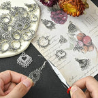 KitBeads 60pcs 10 Styles Chandelier Connector Charms Tinetan Chandelier Earring Components Hollow Vintage Filigree Charms for Jewelry Making