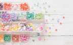 Polymer Clay Mix Sprinkles Slice Confetti for Fake Dessert Cake Decor, Art DIY Projects Resin Jewelry Making Pack of 3-Box 36 Designs