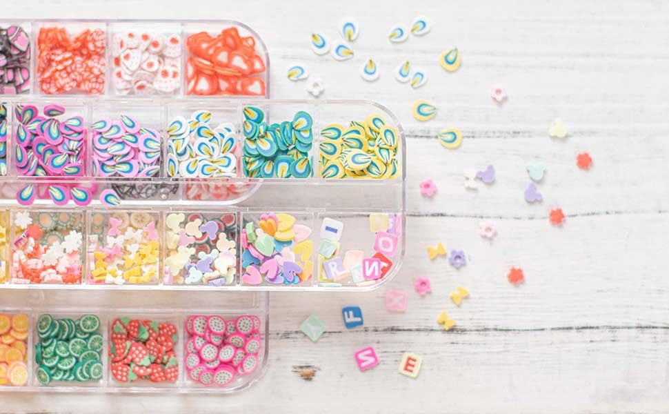 Polymer Clay Mix Sprinkles Slice Confetti for Fake Dessert Cake Decor, Art DIY Projects Resin Jewelry Making Pack of 3-Box 36 Designs