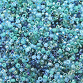 Miyuki Glass Seed Beads Round, Size 15/0, "Touch of Teal Mix, 8.2 Gram Tube