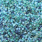 Miyuki Glass Seed Beads Round, Size 15/0, "Touch of Teal Mix, 8.2 Gram Tube