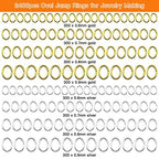 2400pcs Oval Jump Rings Jewelry Jump Rings Stainless Steel Open Ring Diameter 4mm 5mm 6mm 7mm for Jewelry Making Supplies Earring Bracelet Necklace DIY Craft Making(Gold & Silver) - color: Gold,Silver
