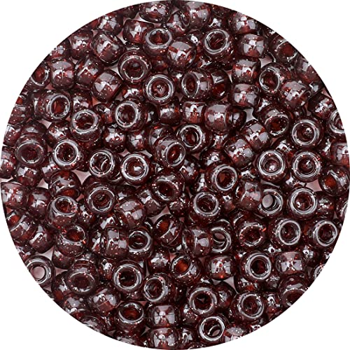 Iooleem Pony Beads(1000pcs Brown Glitter Pony Beads), Beads for Jewelry Making, Crafts, Beading Supplies, Arts & Crafts Materials for Jewelry Making. - color: Brown Glitter, size: Medium Pack