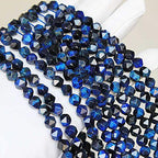 MJDCB Best Sellers Natural Stone Beads Faceted Polygon Blue Tiger Eye Crystal Energy Stone Healing Power for Jewelry Making(8mm) - color: Blue Tiger Eye