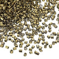 uxcell 1400Pcs Glass Bugle Beads, 1.5x1.5mm Tube Mini Loose Glass Seed Spacer Bead for DIY Earrings Necklaces Bracelets Jewelry Making (Electroplating Bronze) - color: Electroplating Bronze, size: 1.5x1.5mm