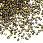 uxcell 1400Pcs Glass Bugle Beads, 1.5x1.5mm Tube Mini Loose Glass Seed Spacer Bead for DIY Earrings Necklaces Bracelets Jewelry Making (Electroplating Bronze) - color: Electroplating Bronze, size: 1.5x1.5mm