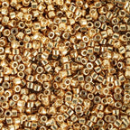 Miyuki Delica Seed Beads – Size 11/0 (1.6 mm), DB1833, Duracoat Galvanized Yellow Gold, 7.2 g, Approx. 1440 Beads, Made in Japan - color: DB1833 - Duracoat Galvanized Yellow Gold