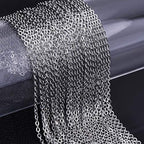 33 Feet Necklace Chains Stainless Steel DIY Link Chain Necklaces with 20 Lobster Clasps and 30 Jump Rings for Jewelry Making(1.5 mm Wide) - size: 1.5 mm Wide
