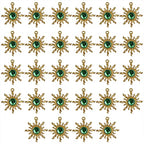 Sun Star Charms Baroque Boho Crystal Gold Plated Resin Gypsy Pendant Alloy for Jewelry Making DIY Craft Bracelet Necklace Earring - color: Sun-Green-28Pcs