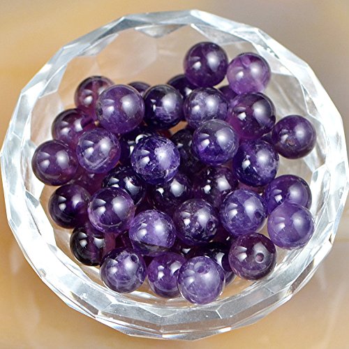 AD Beads Natural Gemstone Round Spacer Loose Beads (6mm 100pcs, Amethyst) - color: Amethyst, size: 6mm 100pcs