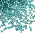 uxcell 1400Pcs Glass Bugle Beads, 1.9x1.5mm Tube Mini Loose Glass Seed Spacer Bead for DIY Earrings Necklaces Bracelets Jewelry Making (Malachite Blue) - color: Malachite Blue, size: 1.9x1.5mm