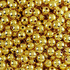 250 Round Gold Acrylic Beads 10mm Diameter with 2.7mm Hole for Crafts - color: Gold, size: 10mm