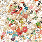 SANNIX 500Pcs Charms for Jewelry Making, Assorted Themes Enamel Charms Bangle Charm Pendants for Bracelets Necklace Jewelry Making and Crafting