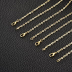 HARFINGTON 20 Pack 18 Inch Necklace Chains Bulk 2mm Gold Plated Cable Chains with Lobster Clasps for Jewelry Making - color: Gold, size: 18 Inch x 2mm