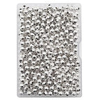 400 Pieces 6mm Silver Iron Metal Spacer Bead Round Loose Beads - size: 6mm