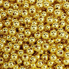 500 Round Gold Acrylic Beads 8mm Diameter with 2mm Hole for Crafts - color: Gold, size: 8mm
