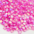 450Pcs Acrylic Beads AB Crystal Star Beads Heart Beads for Jewelry Making DIY Bead Bracelet Necklace Earrings(Rose Red) - color: Rose Red