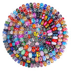 European Large Hole Beads Spacer Beads Charm Fairy Wands Beads Rhinestone Craft Beads for DIY Bracelet Jewelry Making (7 Style 150 Pieces) - color: 7 Style 150 Pieces