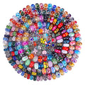 European Large Hole Beads Spacer Beads Charm Fairy Wands Beads Rhinestone Craft Beads for DIY Bracelet Jewelry Making (7 Style 150 Pieces) - color: 7 Style 150 Pieces