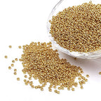 Craftdady 12/0 Golden Glass Seed Beads 2mm About 5000Pcs Metallic Small Round Pony Loose Spacer Beads for Jewelry Making Hole: 0.5mm - color: Metallic Golden, 2mm