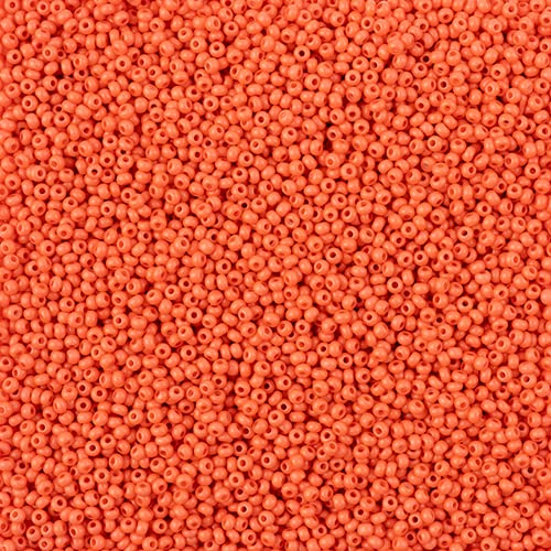 John Bead Czech Glass Seed Beads 11/0 Terra Intensive Orange Matte, 23 Grams of DIY Jewelry Making Beads Preciosa (Jablonex) - color: Orange Matte