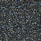 Miyuki Delica Seed Beads – Size 11/0 (1.6 mm), DB0006, Gunmetal Iris, 7.2 g, Approx. 1440 Beads, Made in Japan - color: DB0006 - Gunmetal Iris