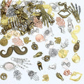 stino 100 G Mixed Style Metal Charms for Jewelry Making, Bulk Silver & Gold Plated, for Bracelet, Necklace, Earrings DIY Crafts - style: Body Parts