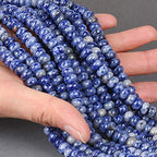 ICAI Beads 5x8mm Natural (Blue Jasper, 5x8) Beads Rondelle Spacer Loose Beads for Jewelry Making DIY Crafts Design 1 Strand 15" APPR - color: Blue Jasper, size: 5x8