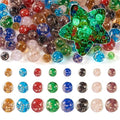 Elecrelive 96pcs Glow in The Dark Glass Beads 6mm/8mm/10mm Lampwork Luminous Round Glass Beads for Jewelry Making DIY Bracelet Earring Necklace Making - color: Mix 8 Colors
