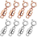 Magnetic Necklace Clasps and Closures,Converters Jewelry Clasps for Bracelet Necklaces Chain,Gold and Silver Plated Jewelry Making Necklace Clasps - color: 8Pcs | 4 Silver & 4 Rose Gold