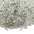 Iridescent Glass Tiny Bubble Beads, 0.4-3mm 20g No Hole Micro Mini Round Gray Water Droplets Beads - Applications: for Resin Filler, Nail Art, Dollhouse Bath Tub, 2-Pieces - color: Gray, size: φ0.4-3mm