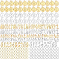 LEOBRO Letter Charms, 376 Pcs Gold & Silver Charms for Jewelry Making, Necklace, Bracelet, Jewelry Making Supplies, with Jump Rings - color: Gold & Silver