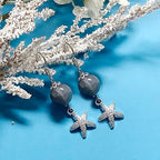 Heather's cf Silver Sea Charms – Antique Pendants, Non-Tarnish, Lead-Free & Nickel-Free, Bulk Ocean Animal Charms for DIY Jewelry, Bracelets, Necklaces, Earrings, Beach Craft Supplies (Sea Animals) - color: Dotted Starfish - 77 Pcs