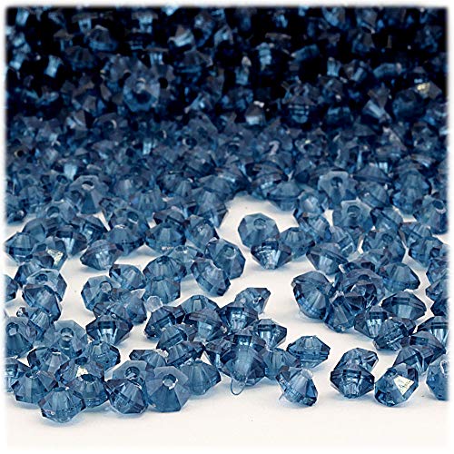 The Crafts Outlet 1,000pc Faceted Plastic Transparent Beads Rondelle 6x4mm Multi Mix Beads