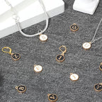 104 PCS Letter Charms for Jewelry Making - Double Sided Alphabet & Initial Charms for Necklace & Bracelet - color: 2 colors