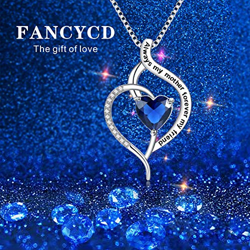 Forever Connected Mother & Son Necklace – Heart Pendant Gift for Mom, Sterling Silver Jewelry for Mother's Day or Birthday - style: Mom C