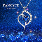 Forever Connected Mother & Son Necklace – Heart Pendant Gift for Mom, Sterling Silver Jewelry for Mother's Day or Birthday - style: Mom C