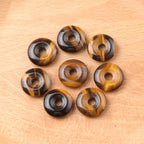 10PC Amethyst Rose Quartz Agate Natural Stone Big Hole Bead Pendant For Jewelry Making DIY Necklace Accessory Gift Party