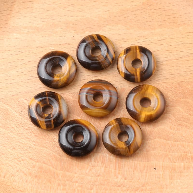 10PC Amethyst Rose Quartz Agate Natural Stone Big Hole Bead Pendant For Jewelry Making DIY Necklace Accessory Gift Party