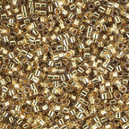 Miyuki Delica Seed Beads – Size 11/0 (1.6 mm), DB2525, Gold Plate Yellow-Lined, 7.2 g, Approx. 1440 Beads, Made in Japan - color: DB2525 - Gold Plate Yellow-Lined