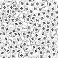 300Pcs Letter Beads N 4X7mm White Alphabet Beads Acrylic Round Shape Loose Beads for Name Bracelets Necklaces Key Chains DIY Jewelry Making (N) - color: Black, size: N