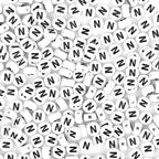 300Pcs Letter Beads N 4X7mm White Alphabet Beads Acrylic Round Shape Loose Beads for Name Bracelets Necklaces Key Chains DIY Jewelry Making (N) - color: Black, size: N